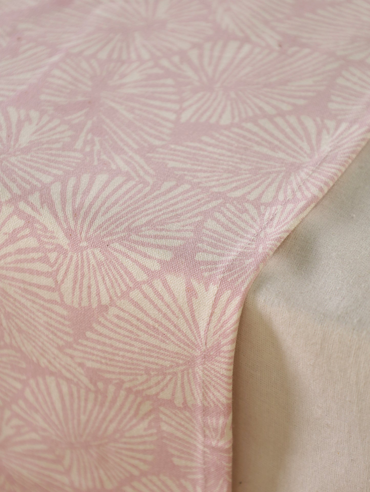Peach small lines table runner