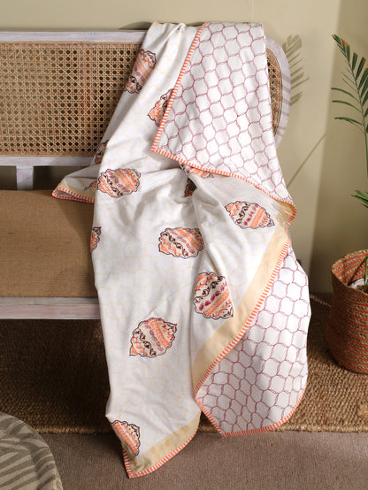Maroon and magenta heera jaal motif mulmul dohar