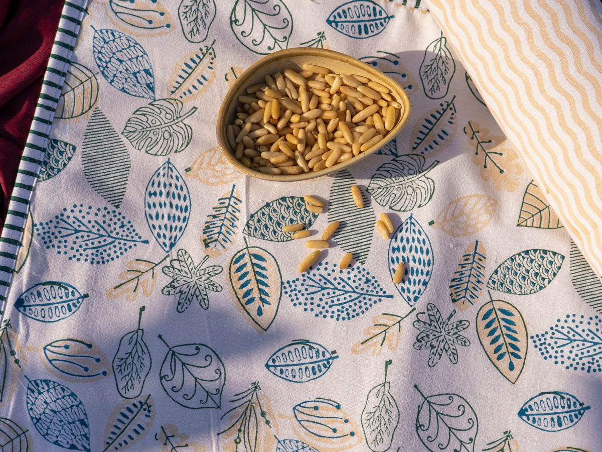 Blue yellow green forest abstract table/tray mat