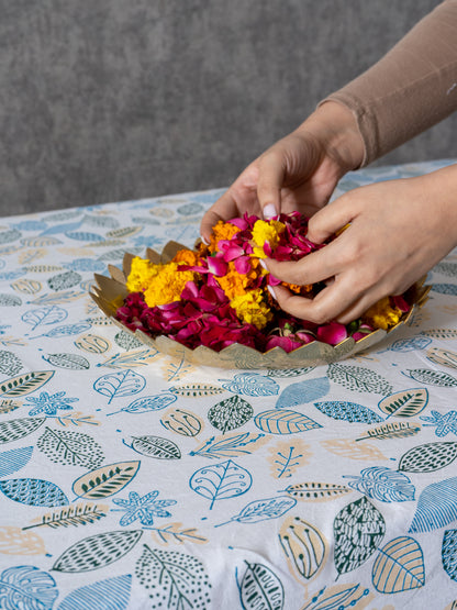 Blue yellow green forest abstract table cover